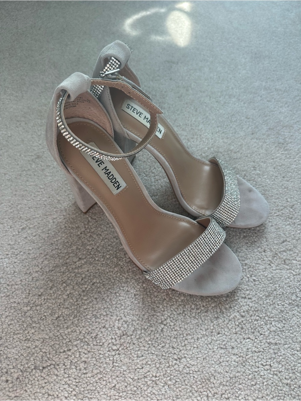 Steve Madden Silver Rhinestone heels